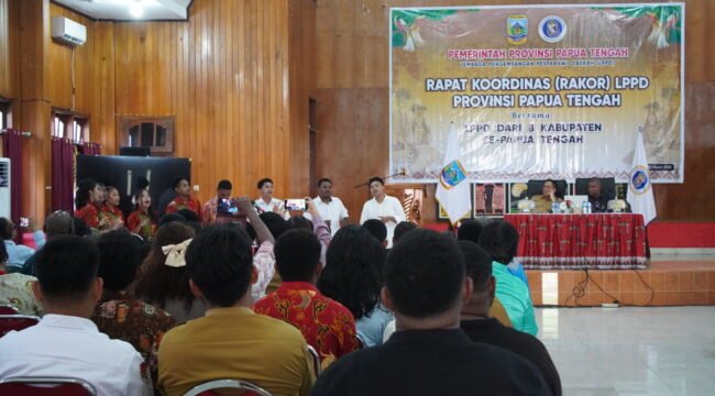 Suasana Rakor LPPD Papua Tengah. (Foto: Kristin Rejang/Sasagupapua.com)