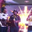 Ketua KORK Papua, Thedy Pekey, Ketua Panitia PRF ke-IX Emma Dogomo, Artis Reggae Papua, Dave Baransano. (Foto: Edwin Rumanasen/Sasagupapua)