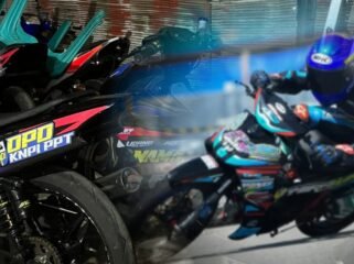 Kusmayadi dan motor yang akan dibawa dalam ajang Road Race Championship Bupati Cup 2026 Teluk Wondama.  