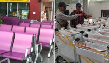 Kursi dan troli bandara baru Douw Aturure Nabire. (Foto: Istimewa)