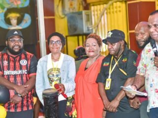 Anggota DPR Papua Tengah, Henes Sondegau saat hadir dalam peluncuran PRF. (Foto: Dok Henes)