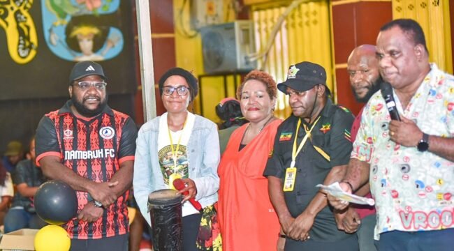 Anggota DPR Papua Tengah, Henes Sondegau saat hadir dalam peluncuran PRF. (Foto: Dok Henes)