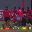 Para pemain dan official tim Persipani Paniai merayakan kemenangan usai menang adu penalti melawan Persemi Mimika. (Istimewa)