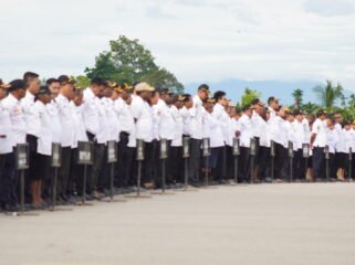 Apel gabungan di lingkup Pemprov Papua Tengah. Foto: Edwin/sasagupapua