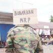 Seruan Bubarkan MRP juga digaungkan didalam aksi. 