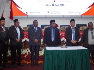 Suasana Rapat Paripurna Dalam Rangka Pengusulan Program Pembentukan Peraturan Daerah Provinsi (Perdasi) dan Peraturan Daerah Khusus (Perdasus) Provinsi Papua Tengah Tahun 2026. Foto: Kristin Rejang/Sasagupapua. 
