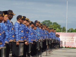 Suasana Upacara Peringatan Hari Otda ke 30, Senin (27/4/2026). Foto: Kristin Rejang/sasagupapua.com