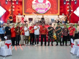 Pembukaan Gelaran Festival Cap Go Meh Provinsi Papua Tengah Tahun 2026 di Nabire. (Foto: Humas Pemprov Papua Tengah)