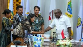 Momen Penandatanganan Nota Kesepahaman (MoU) dengan tiga Bank Nasional.(Foto: Humas Pemprov Papua Tengah)