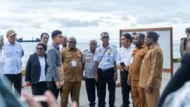 Wapres RI, Gibran Rakabuming saat mengunjungi Pelabuhan Nabire Papua Tengah. (Foto: Humas Pemprov Papua Tengah) 