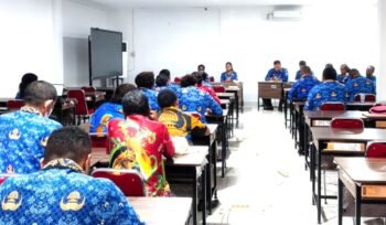 Suasana rapat internal BPKSDM Papua Tengah. (Foto: Humas Pemprov Papua Tengah)
