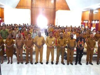 Foto bersama Rapat Koordinasi Teknis Perencanaan dan Pembangunan (Rakortekrenbang) Tahun 2026. (Foto: Edwin/Sasagupapua)