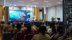 Suasana doa bersama di Ballroom Kantor Gubernur Papua Tengah, Senin (4/5/2026). Foto: Kristin Rejang/sasagupapua