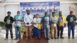 Suasana peluncuran buku Tragedi Dogiyai Berdarah 31 Maret 2026 : Catatan Kritis Solidaritas Rakyat Papua (SRP) di Dogiyai. (Foto: Kristin Rejang/Sasagupapua)