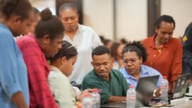 Peserta pelatihan Literasi Kecerdasan Buatan (AI Ignition Training) saat mengikuti sesi pelatihan. (Foto: Corporate Communication Freeport)