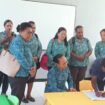 Momen Ketua TP PKK Papua Tengah, Nurhaidah Meki Nawipa saat peresmian TK-Paud Harapan Terakhir. (Foto: Dok Tim Ko'membaca)