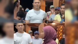 Dandim 1501 Ternate Letkol Inf Jani Setiadi (baju putih) saat berdialog dengan penyelenggara pesta babi. Aparat meminta penyelenggara hentikan pemutaran film dokumenter pesta babi. (Foto: Capture video IG Aji Ternate)