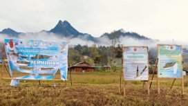 Kondisi baliho di Sinak yang dirusaki OTK. (Foto: Ist)