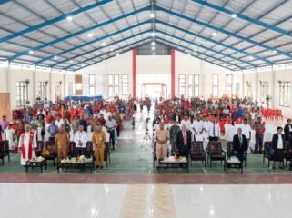 Rayakan dua dekade pelayanan International Sion Kids Movement (ISKIM) di Tanah Papua, acara Kebaktian Budaya Bangsa (KBB) Tahun 2026 berlangsung khidmat di Aula Bethesda Nabire, Selasa (12/5/2026). 