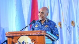 Wagub Deinas Geley saat sambutan Pembuka. (Foto:Humas Pemprov Papua Tengah)