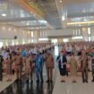 Momen foto bersama pada pembukaan latsar CPNS Kabupaten Mimika. (Foto: Ist)