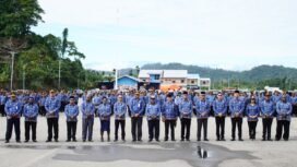 Foto bersama usai apel Gabungan Pemprov Papua Tengah, Senin (17/6/2026). Foto: Kristin Rejang/Sasagupapua.com.