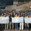 Mahasiswa Papua di Makassar gelar aksi tolak pembangunan Bandar Antariksa. (Foto: Istimewa)