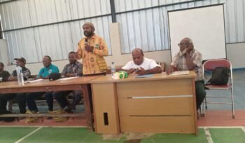 Kepala Bidang Kebudayaan Dinas Kebudayaan dan Pariwisata Kabupaten Dogiyai, Natan Tebai. Foto: Dok Pribadi