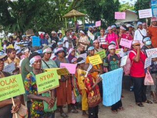 Mama Papua di Papua Barat Daya saat melakukan aksi, Rabu (1/7/2026). Foto: Istimewa
