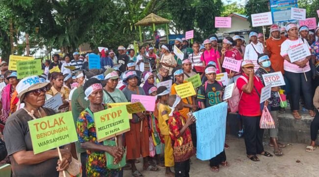 Mama Papua di Papua Barat Daya saat melakukan aksi, Rabu (1/7/2026). Foto: Istimewa