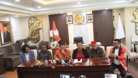 Suasana konferensi pers dalam rangkaian agenda Rapat Pleno Panitia Khusus Penanganan Konflik dan Kemanusiaan Papua di gedung DPD RI, Senin (6/7/2026). Foto: Bagian Pemberitaan Sekjen DPD RI. 