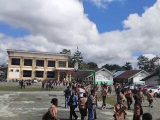 Suasana di SMK Negeri 3 Kesehatan Kabupaten Mimika. 