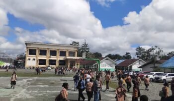 Suasana di SMK Negeri 3 Kesehatan Kabupaten Mimika. 