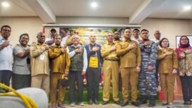 Foto bersama saat pembukaan Rakorda 2026 Disbunak PPT. (Dok.Edwin Rumanasen)