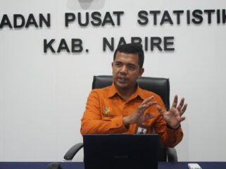 Kepala BPS Kabupaten Nabire, Dio Ginting. (Foto: Kristin Rejang/Sasagupapua.com)
