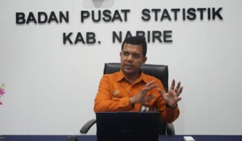 Kepala BPS Kabupaten Nabire, Dio Ginting. (Foto: Kristin Rejang/Sasagupapua.com)
