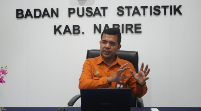 Kepala BPS Kabupaten Nabire, Dio Ginting. (Foto: Kristin Rejang/Sasagupapua.com)