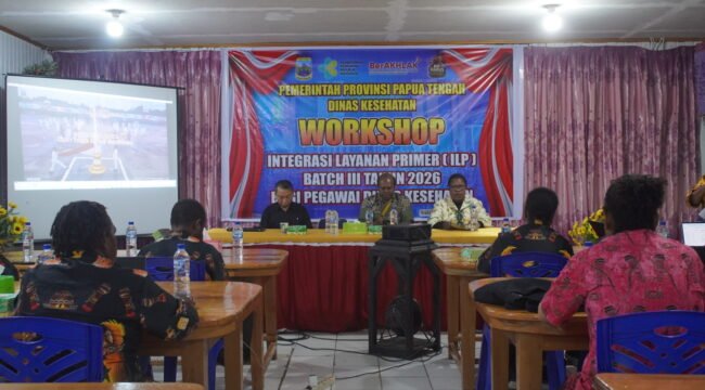 Suasana kegiatan pembukaan Workshop ILP Batch III Tahun 2026 bagi pegawai di Dinkes Provinsi Papua Tengah, Kamis (7/8/2026). Foto: Kristin Rejang/Sasagupapua.com.