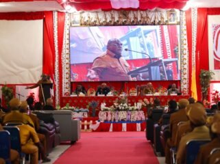 Pemaparan Gubernur terkait alokasi dana Kampung/desa. (Foto: Humas Pemprov Papua Tengah)