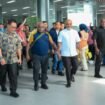Rombongan Wakil Gubernur Papua Tengah, Deinas Geley saat menjemput Menteri HAM, Natalius Pigai di Bandara Nabire, Minggu (16/8/2026). Foto: Humas Pemprov Papua Tengah