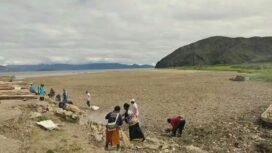 Kondisi kemarau di Danau Paniai. (Foto: Istimewa)