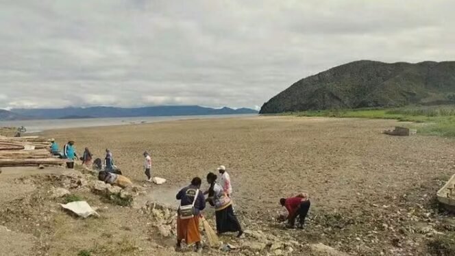
Kondisi kemarau di Danau Paniai. (Foto: Istimewa)