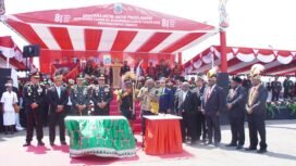 Momen peluncuran berbagai program Pemprov Papua Tengah usai Upacara HUT ke-81 RI. (Foto: Kristin Rejang/Sasagupapua)