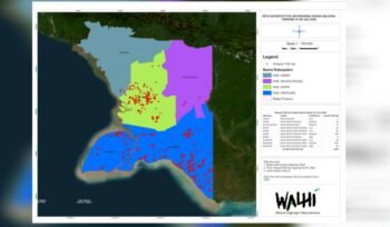 Peta hotspot api Provinsi Papua Selatan. (Sumber: Walhi Papua)