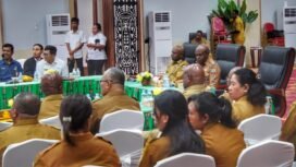 Suasana kegiatan Evaluasi Penyelenggaraan Pemerintahan Daerah, Senin (30/8/2026). (Foto: Edwin Rumanasen/Sasagupapua)
