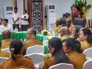 Suasana kegiatan Evaluasi Penyelenggaraan Pemerintahan Daerah, Senin (30/8/2026). (Foto: Edwin Rumanasen/Sasagupapua)