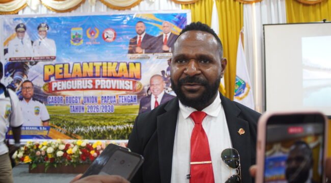 Ketua KONI Papua Tengah, Yosua Tipagau. (Foto: Kristin Rejang/Sasagupapua)