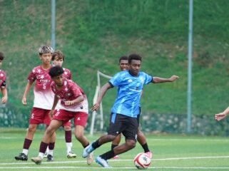 Dicky C. Marani dalam aksinya pada Turnamen International Football Championship 2026 di Malaysia. (Foto: Corcom Freeport)