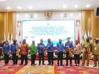 Momen peluncuran Aplikasi Si Bapa Tengah. (Foto: Kristin Rejang/sasagupapua.com)