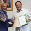 Wagub Papua Tengah, Deinas Geley saat bertemu dengan Kementerian Perhubungan. (Foto: Humas Pemprov Papua Tengah)